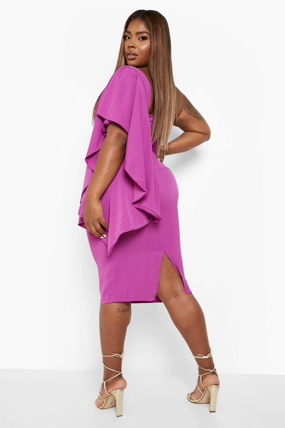 Ruffle sleeve dress outlet plus size